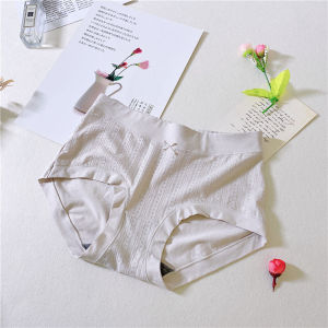 กางเกงชั้นในผู้หญิง Pure Cotton Antibacterial Stone Crotch Breathable กางเกงชั้นในทรงสปอร์ตเอวกลางเซ็กซี่สำหรับสาวๆ