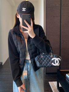 AMR UU ◆ Heattech Lightweight Light Feather Polar Fleece Patchwork down Jacket Short Thick Coat Womens Top Fall and Winter New