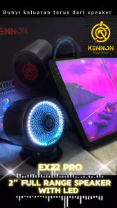KENNON EX22PRO 2" FULL RANGE SPEAKER FOR CAR WITH LED AMBIENT LIGHT/KERETA FULL RANGE SPEAKER