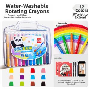deli | Safe Washable Preschool Suitable Oil Pastel Crayons