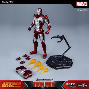 Iron Man Models Kit Mecha MARK V Fondjoy 1/12 The Infinity Saga MK5 Collectibles Joints Are Mobile Marvel Assembly Toy Kids Gift