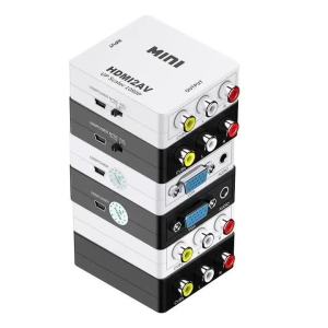 1080P HDMI-Tương Thích Với Hộp Chuyển Đổi AV RCA Có Cáp USB NTSC PAL Hỗ Trợ Cho Máy Chiếu PC HDTV Bộ Chuyển Đổi HDMI2AV