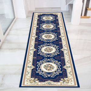 Thảm Trải Sàn Mềm Mại Chống Trơn Trượt VIKAMA Crystal Velvet Boho Kiểu Ba Tư Dành Cho Phòng Giặt Hành Lang Nhà Bếp Phòng Khách Phòng Ngủ - Thảm Polyester Phong Cảnh Cổ Điển