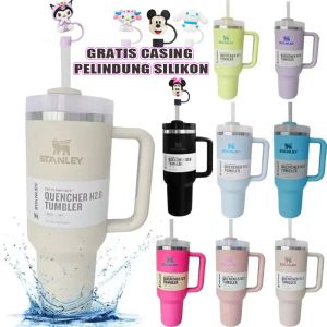 [WITH CAP] Tumbler 1.2L /Tumbler 40oz/Botol Minum Thermos Tumbler Gagang 40oz/Botol Minum Portable Stainless Steel Vacuum Insulated Thermos SUS304