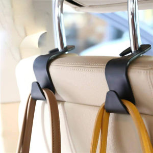 2PCS Car Seat Headrest Hook Auto Interior Fastener Hangers for Bags Car Clips Hidden Storage Rear Seat Hook Car Decorative