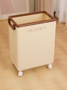 Foldable Laundry Basket With Wheels Yoga Mat Storage Basket Fitness Equipment Organizer