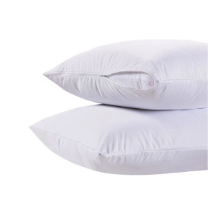 1pc Smooth Pillow Protector Zippered Waterproof Pillow Cover Breathable Pillowcase Bedbug Proof & Anti Mites