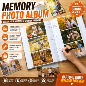 6-inch 300 inch photo album handwritten paper core insert album baby storage album hand account film retro style