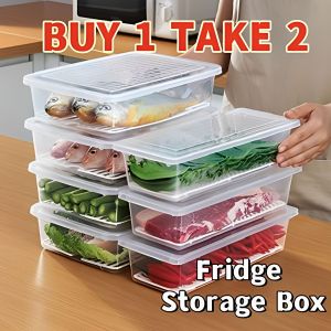 【BUY 1 TAKE 3】Kitchen Refrigerator Fresh-keeping Egg Storage Box with Lid Dustproof Size Tray Storage Boxs\Fruit and Vegetable Dry Goods Sealed Refrigerator Fresh-keeping Egg Storage Box Can Be Superimposed With lid Dustproof Size Egg Tray Storage Box