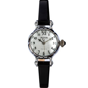 Julius Quartz Watch for Women Leather Strap Sweet Fashion Small Dial Pumpkin Carriage Style Korean Brand Wristwatch for Students