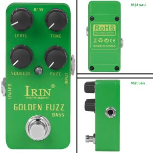 IRIN | IRIN RS-20 Golden Fuzz Guitar Effects Pedal High Gain True Bypass Cấu Trúc Kim Loại Phụ Kiện Đàn Guitar Điện