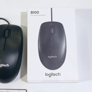 Chuột có dây Logitech B100 chuẩn cắm USB (Chuột máy tính chính hãng)
