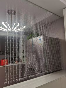 2024 New White Crystal Bead Curtain Door Curtain Partition Curtain Bedroom Entrance Living Room Hallway Bathroom /