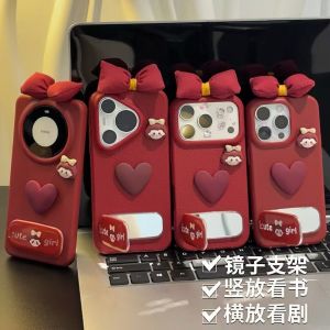 For Three-dimensional love girl folding bracket is suitable for Huawei mate70pro mobile phone case P80/P70nova14. h260705