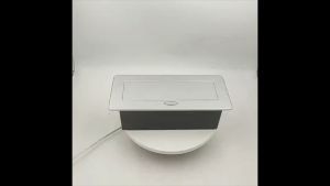 Stop Kontak Meja Meeting Tanam 2 Socket 2 USB Soft Touch Pop Up System - Silver
