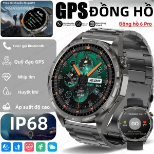 Đồng Hồ Thông Minh Thể Thao 6Pro Màn Hình HD 1.5 Inch GPS Theo Dõi Nhịp Tim Gọi Bluetooth Chống Nước IP68 Dây Đeo Silicon Dành Cho Nam Và Nữ