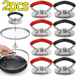 2 cái nắp nồi thép không gỉ xử lý thay thế phổ biến dụng cụ nấu nướng knobs chống bỏng Pan Bìa tay cầm phụ kiện nhà bếp