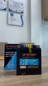 VESPA SEI GIORNI ทุกรุ่น แบตเตอรี่ มอเตอรี่ 12V 7Ah แบต TTW รุ่น YTX7L-BS พร้อมใช้งาน แบตเตอรี่ Vespa พร้อมใช้งาน