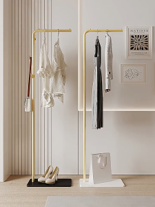 SPACEMADER Floor Standing Coat Rack Stand Metal Clothes Rack Clothes With Base Hat Bag Easy Installation Storage Rack Bedroom Clothes Hanger Rack