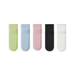 YOUKESHU | Antibacterial Thin Mid-Calf Socks For Women White Cotton Polyester Spandex Blend Breathable Summer Socks Tree Brand