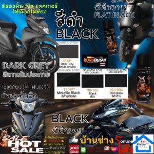 (Pro .. Black) SAMURAI Spray สี สเปรย์ ซามูไร 30/109 29/109A 1139 S314 โทน สี ดำ Black - 400ml พ่น รถยนต์ มอเตอร์ไซค์ ล้อแม็กซ์ โครง ชิ้นส่วนเครื่องยนต์