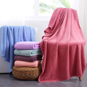 Coral Velvet Thick Bath Towel Soft Absorbent Non-Shedding