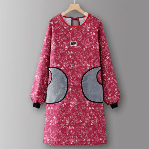 Waterproof Gardening Apron Kitchen Workwear Womens Dining Industry Special Work Uniform Oil Resistant Print Fashionable Apron