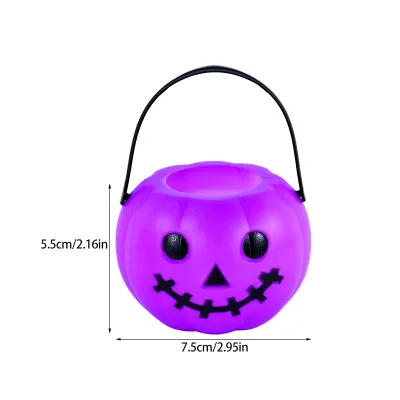 1-6Pcs Halloween Party Candy Bucket Pumpkin Gift Box Container Trick or Treat Cookie Snack Holder Decoration Props Kids Favors