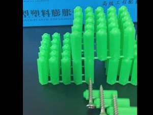 8mm Fixing Wall Anchor Self Tapping Screw Masonry Bolt Green Nylon Particle Plastic Expansion Plug