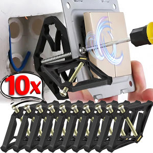 10Pcs 86 Type Cassette Repairer Dark Box Repair Screw Plug Switch Old Socket Boxes Replacement Fixed Wall Repair Box Support Rod Tools