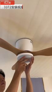 Inverter Ceiling Fan Heavy Duty 42 Inches Ceilings Fan with Remote for Living Room Wall Mounted Frequency Conversion Forward and Reverse Air Circulator Fan Electric Fan 3 Color Light 6 Speeds Wind