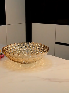 TurTle Fruit Plate Dessert Cake Glass Supply Carved 3-Legged Glass Fruit Plate Snack Dessert Plate