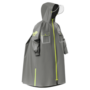 INTEKIDS | Rainproof Long Children Raincoat for School with Open Backpack Space