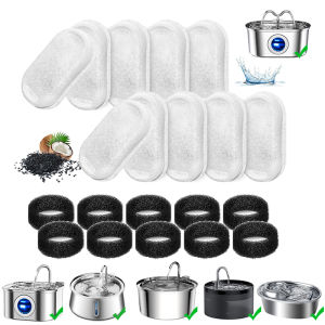 Replacement filter for cat water well stainless steel sp ender feeder pet water well activated carbon replaced filter