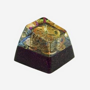 เรซิ่นส่วนบุคคลโลหะเกียร์หมวก Diaphanous Cross Axis คีย์บอร์ด Key Cap Sar1