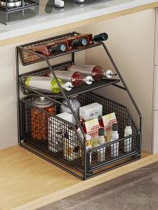 Pull-out Spice Rack Storage Simple Ironware