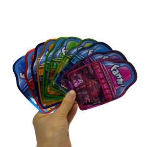 50Pcs 3.5G Smell Proof Mylar Bags Holographic Gift Bags For Storage Birthday PartyDIY Play sets Proof Zipper Bag