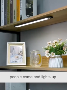 Under Cabinet Lighting Motion Sensor Lights Indoor Rechargeable Magnetic LED Closet Lights Battery Operated Night Lights 3 Color Temps Under Counter Light for Kitchen Stairs