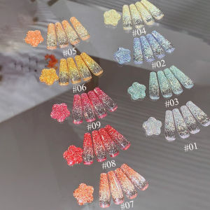 MIANEL 12ML Mùa Hè Làm Trắng Móng Tay Long Lanh Gel Sơn Móng Tay Mật Độ Cao Disco Vỡ Kim Cương Đỏ 1-16 Chiếc Bộ Cho Bộ Dụng Cụ Làm Móng Hoàn Hảo