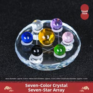 DINGFENGGE | Multicolor Seven-Star Array Crystal Decorative Item