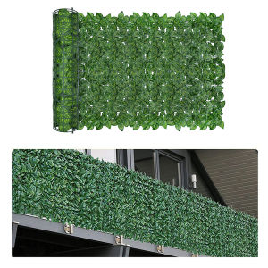 Artificial Leaf Fence Panels 4/3/2/1m Long Faux Ivy Hedge Fake Leaves Privacy Fence Garden Fence Balcony Terrace Patio Screen