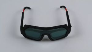 PENGIRIMAN CEPAT TaffGUARD Kacamata Las Otomatis Auto Darkening Soldering Goggles TX 012 / kacamata las listrik otomatis gelap terang safety terbaik anti asap auto darkening silau radiasi bulat double lensa