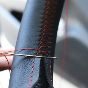 `Hand Sewing Steering Wheel Cover For Kia 2013 Soul 2011 2012 2019 Venga Microfiber Leather
