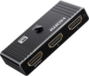 Bi-Directional 8K HDMI2.1 Switcher 2 in 1 out 8K 60Hz 4K 120Hz 48Gbps HDMI Switch with Remote Control for Laptop PC Xbox PS5 TV