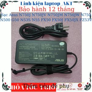 Sạc laptop Asus N750J N750JV N750JM N750JW N750 N500 G50 N53S N55 FX50 FX50J FX50JX FZ53V- Sạc 19V-6.32A-120W-ZIN chân thường(5.5*2.5mm)