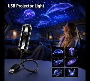 Mini USB Galaxy Star Projector Night Light – Christmas Ocean Theme Starry Sky Ambient Lamp For Bedroom Home Party Decoration