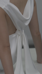 AOP Archive - (มี2สี) Tie-back Satin Top เสื้อซาติน คอปาด ดีเทลผูกหลัง