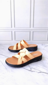 OZEO - Sandal Slide Wedges Casual Wanita Dewasa Sendal Perempuan Empuk
