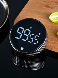 Digital Kitchen Timer นาฬิกาจับเวลาดิจิตอล Led เสียงดังฟังชัด นาฬิกาจับเวลาทำอาหาร มีแม่เหล็กติดได้ นาฬิกาปลุก