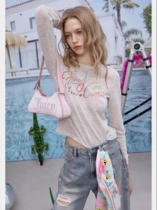 Juicy Couture | Womens Lightweight Printed Base Layer T-Shirt